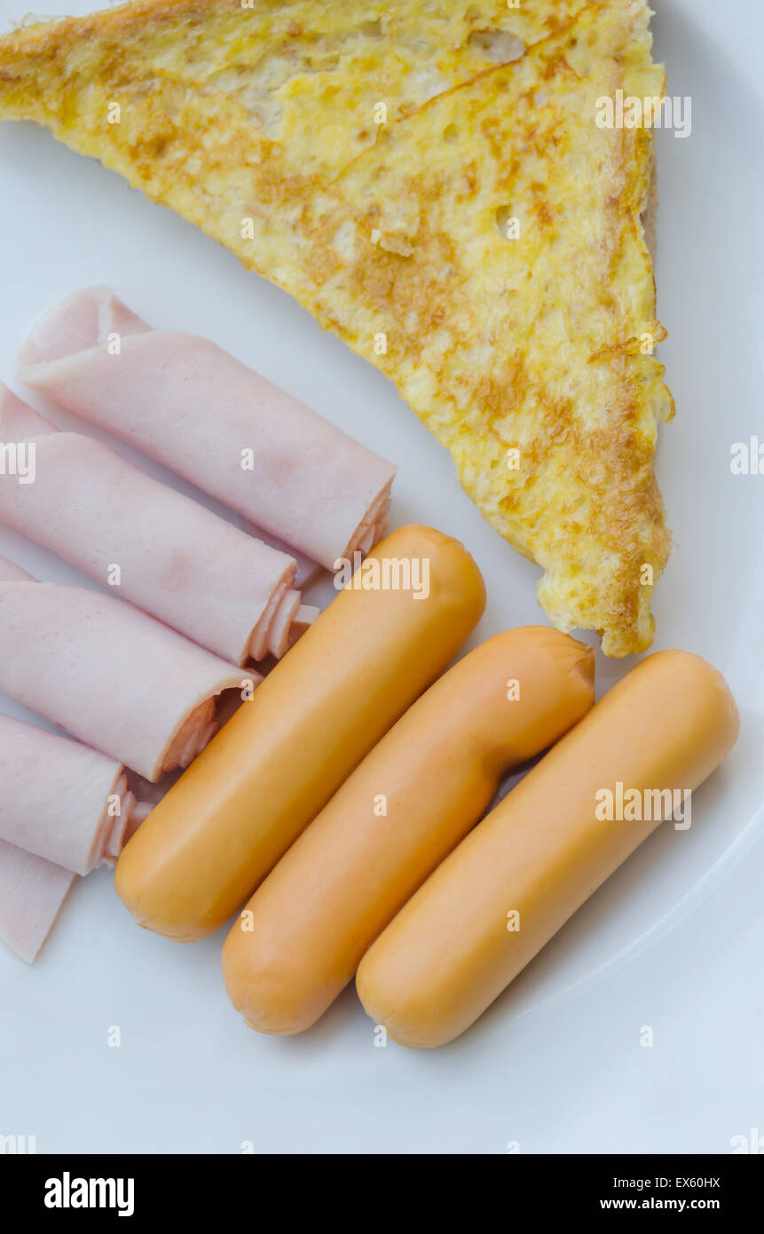 Große Reihe von amerikanisches Frühstück, Küche Stockfoto