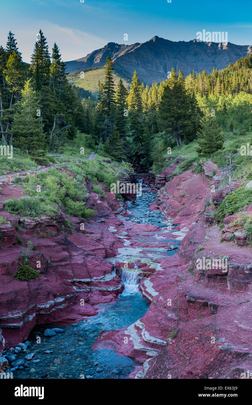 Red Rock Canyon, Blakiston Tal, Waterton Lakes National Park, Alberta, Kanada Stockfoto