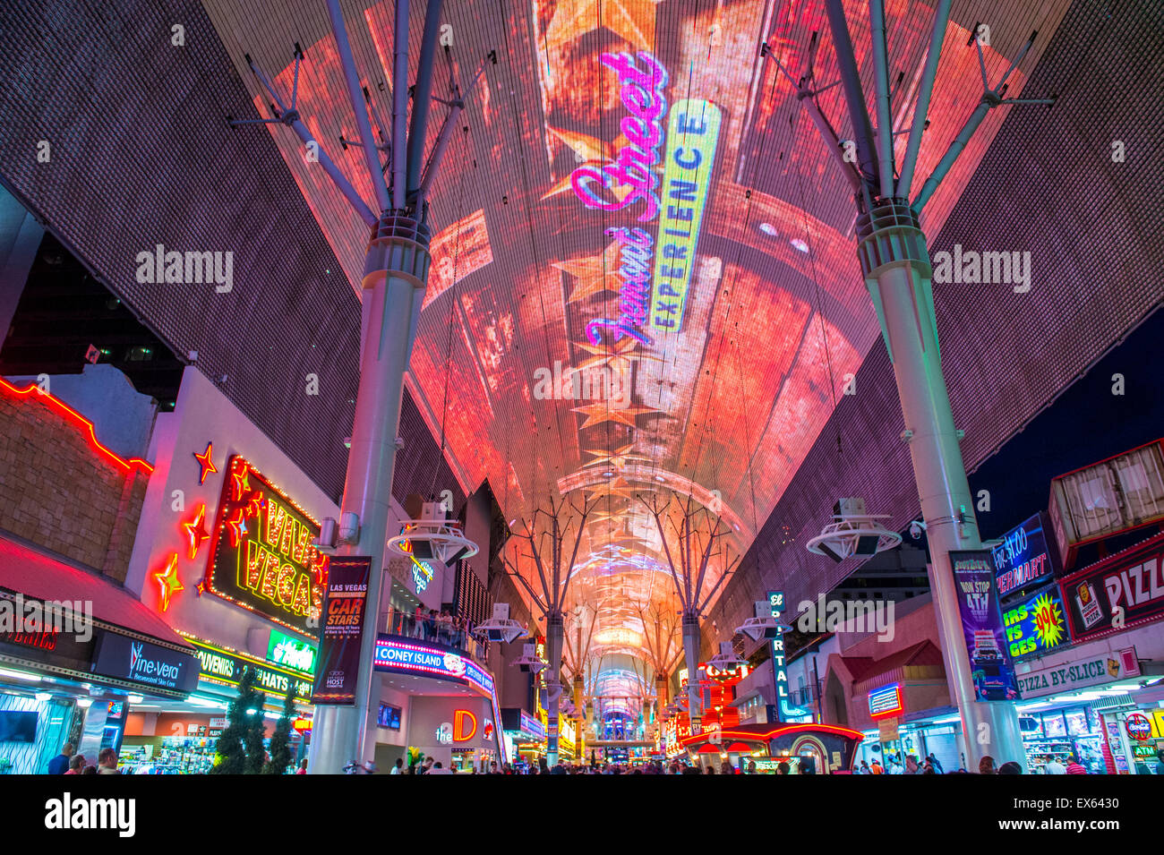 Die Fremont Street Experience in Las Vegas, Stockfoto