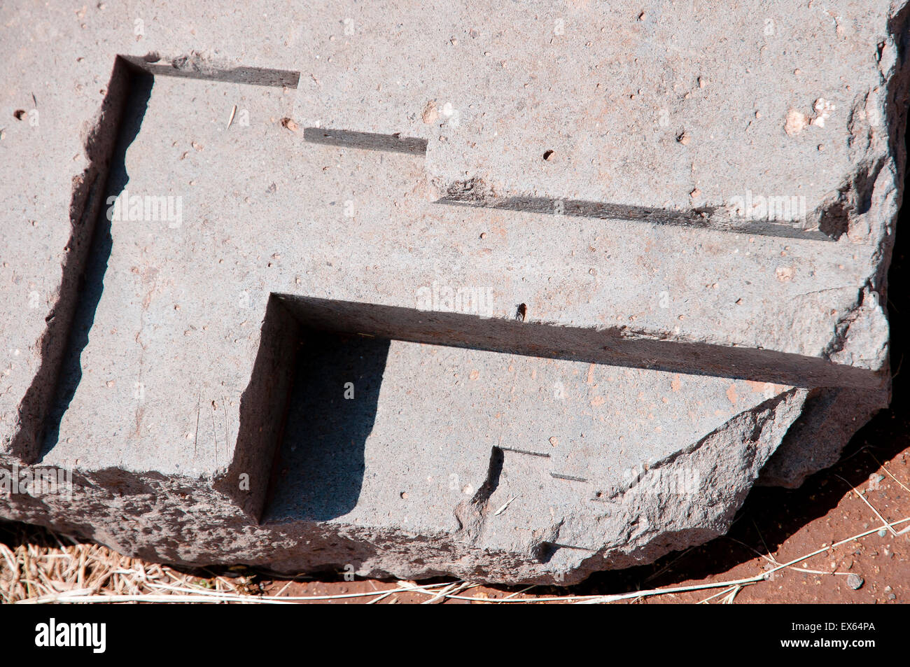 PUMA Punku Steinblöcke - Bolivien Stockfoto