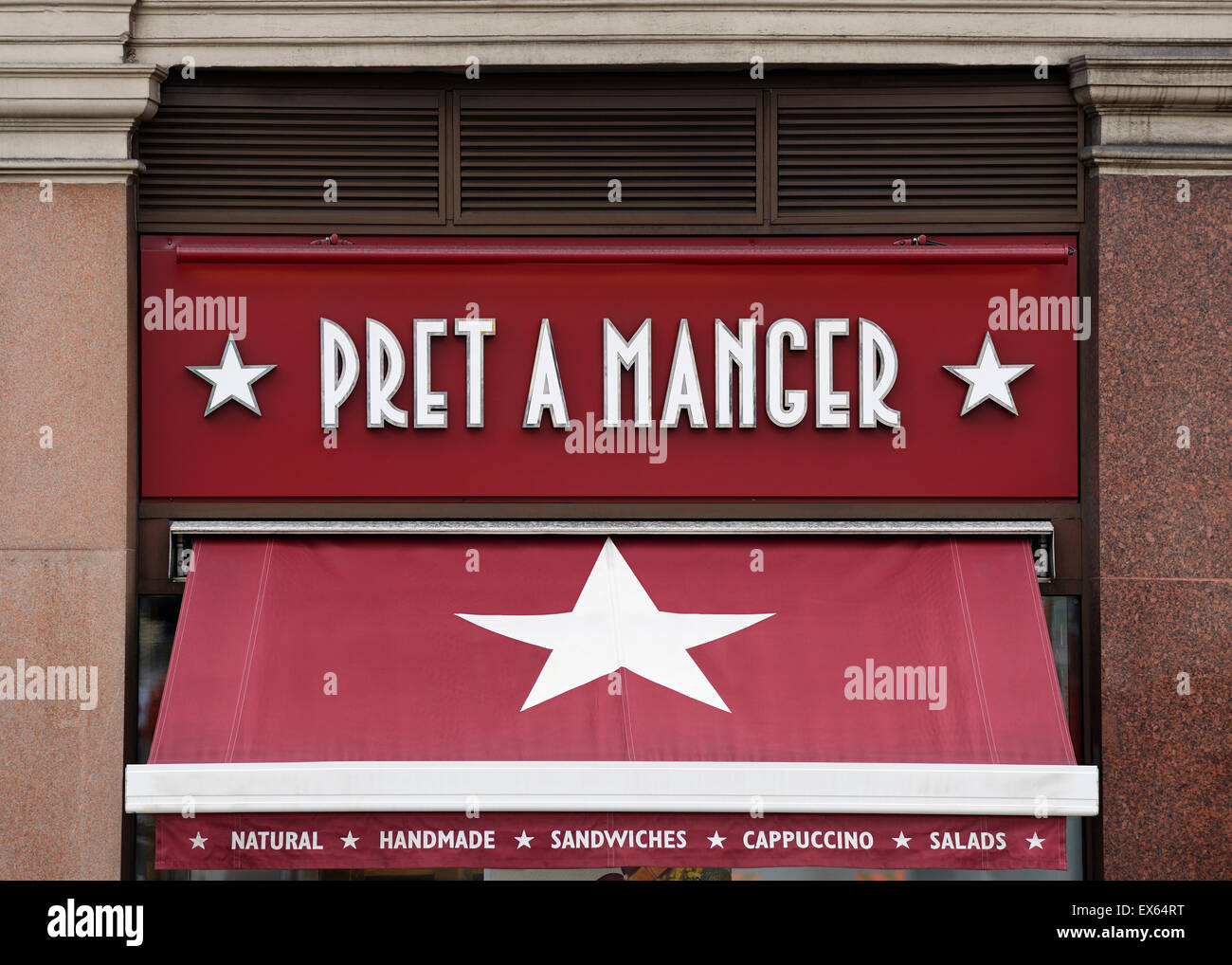 Pret A Manger, Ready to Eat Food Outlet, Großbritannien Stockfoto