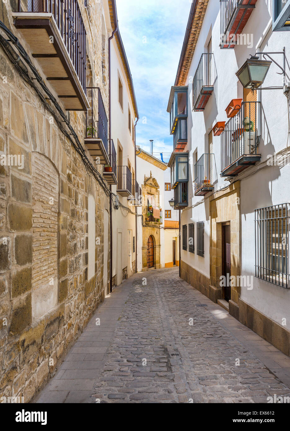 Seitenstraße in Ubeda, Provinz Jaen, Andalusien, Spanien Stockfoto
