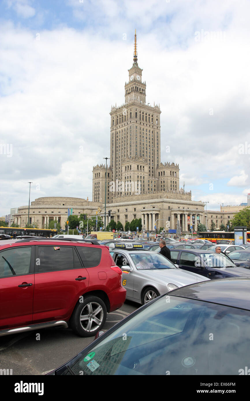 Palast der Kultur und Wissenschaft Warschau Polen Stockfoto