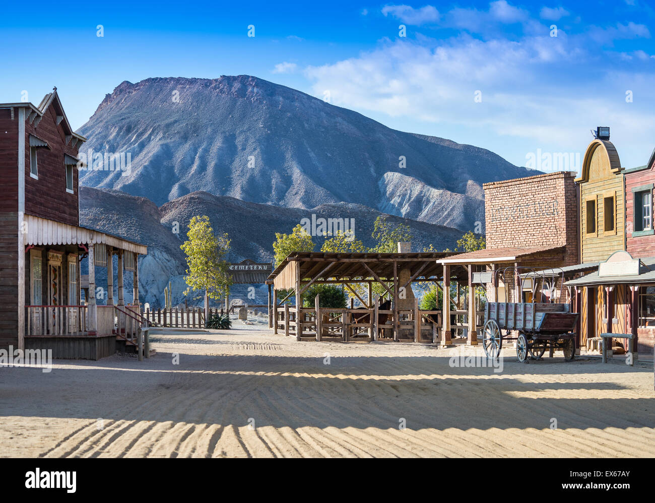 MIni Hollywood Film-Set Tabernas Provinz Almeria Andalusien Spanien Stockfoto