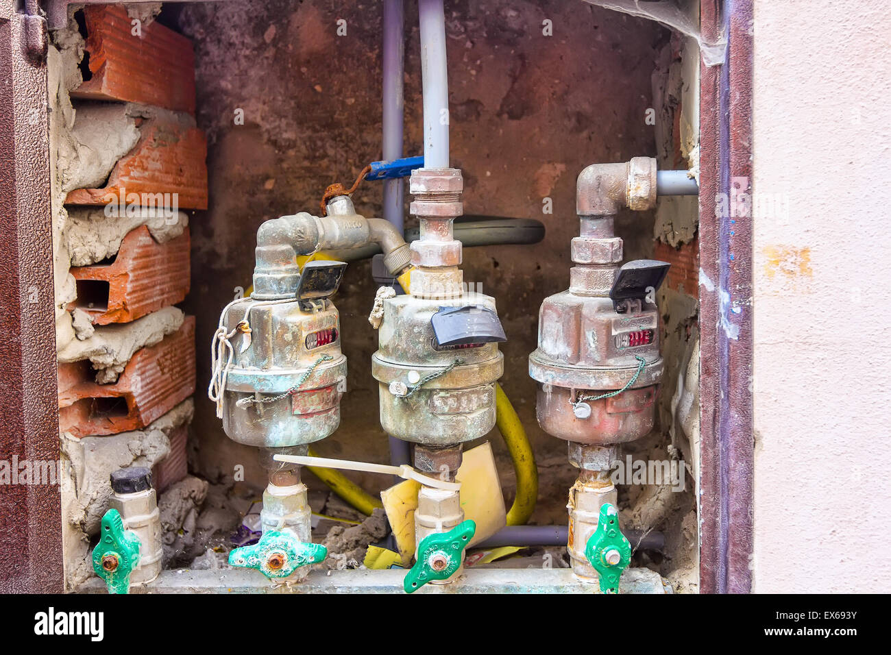 alten Wasserzähler Stockfoto