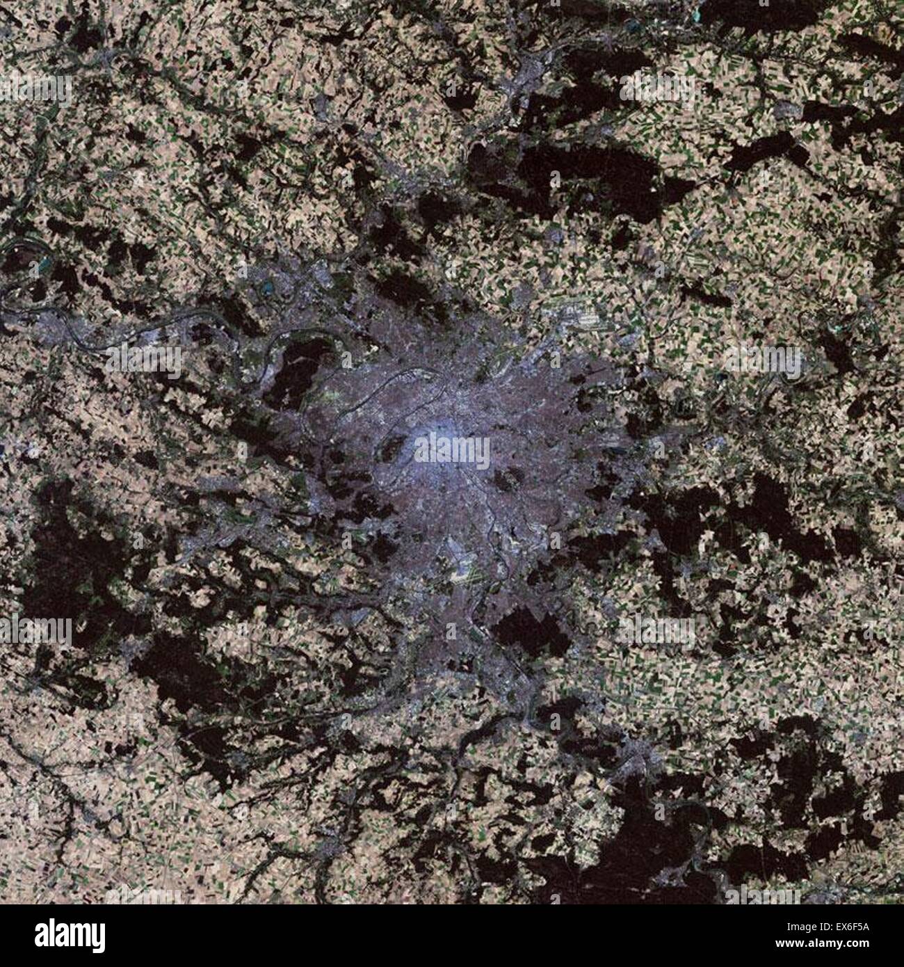 Satellitenbild von Paris 2000 Stockfoto