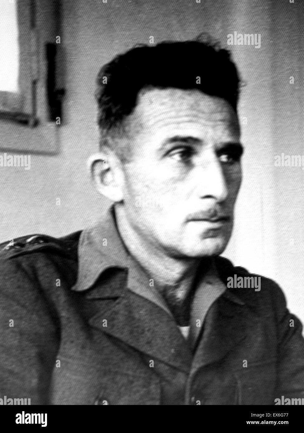 Shimon Avidan, Siegbert Koch 1911-1994 geboren. war ein israelischer Soldat und Offizier, der Kommandeur der Givati Brigade während des arabisch-israelischen Krieges von 1948. Geboren in Deutschland im Jahre 1911, im Jahr 1934 zog er nach Kibbutz Ayelet HaShahar und dann Ein HaShofet in Palästina. Stockfoto