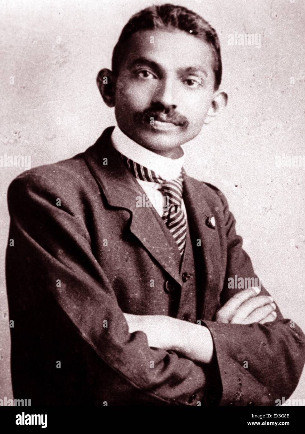 Mohandas Karamchand Gandhi 1869-1948. herausragenden Führer der indischen Unabhängigkeitsbewegung im britisch beherrschten Indien. Stockfoto