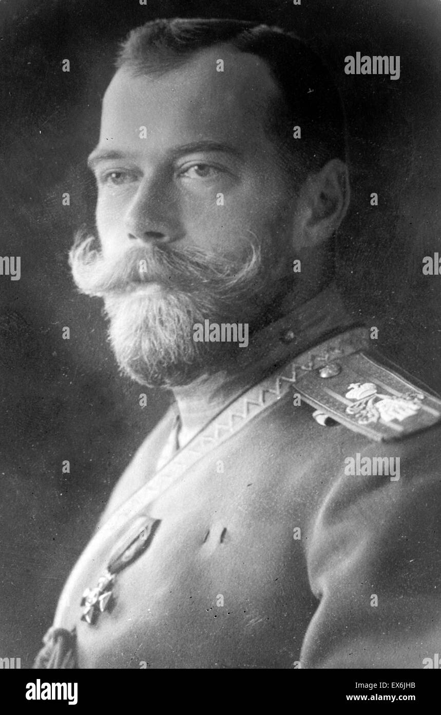 Der letzte Zar von Russland, Nicholas II im Jahre 1910 Stockfoto