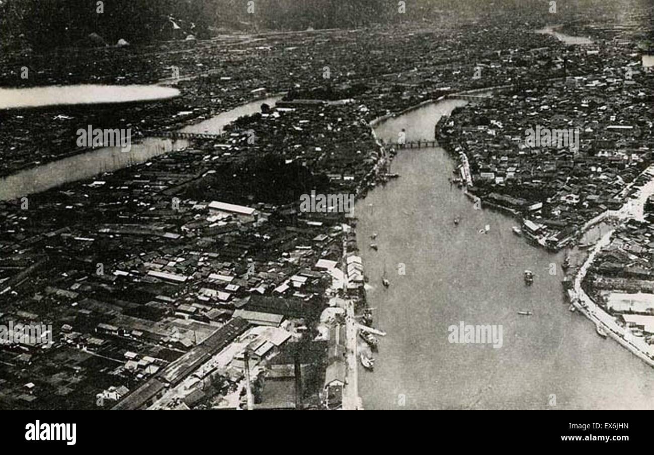 Dem zweiten Weltkrieg, nach der Explosion der Atombombe im August 1945 Hiroshima, Japan Stockfoto