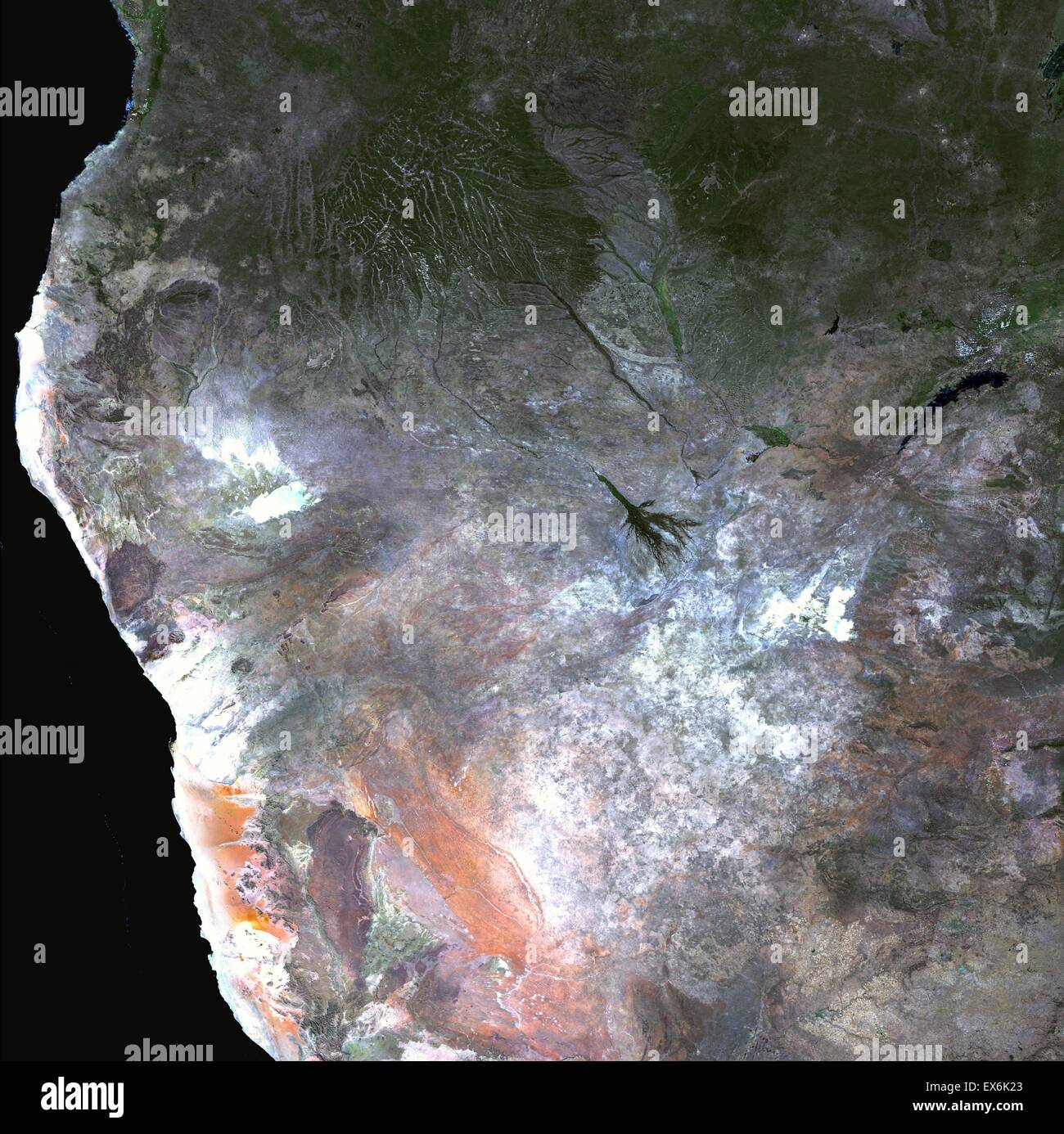 zentralen Südatlantik Küstenregion von Namibia im Südwesten Afrikas, einschließlich der Städte Walvis Bay und Windhoek. Stockfoto