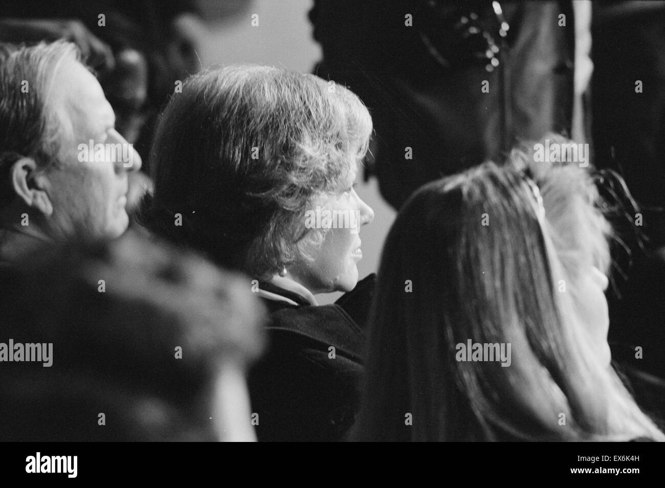 Foto von First Lady Rosalynn Carter auf Pressekonferenz von Präsident Carter. Fotografiert von Warren K. Leffler. Datierte 1980 Stockfoto