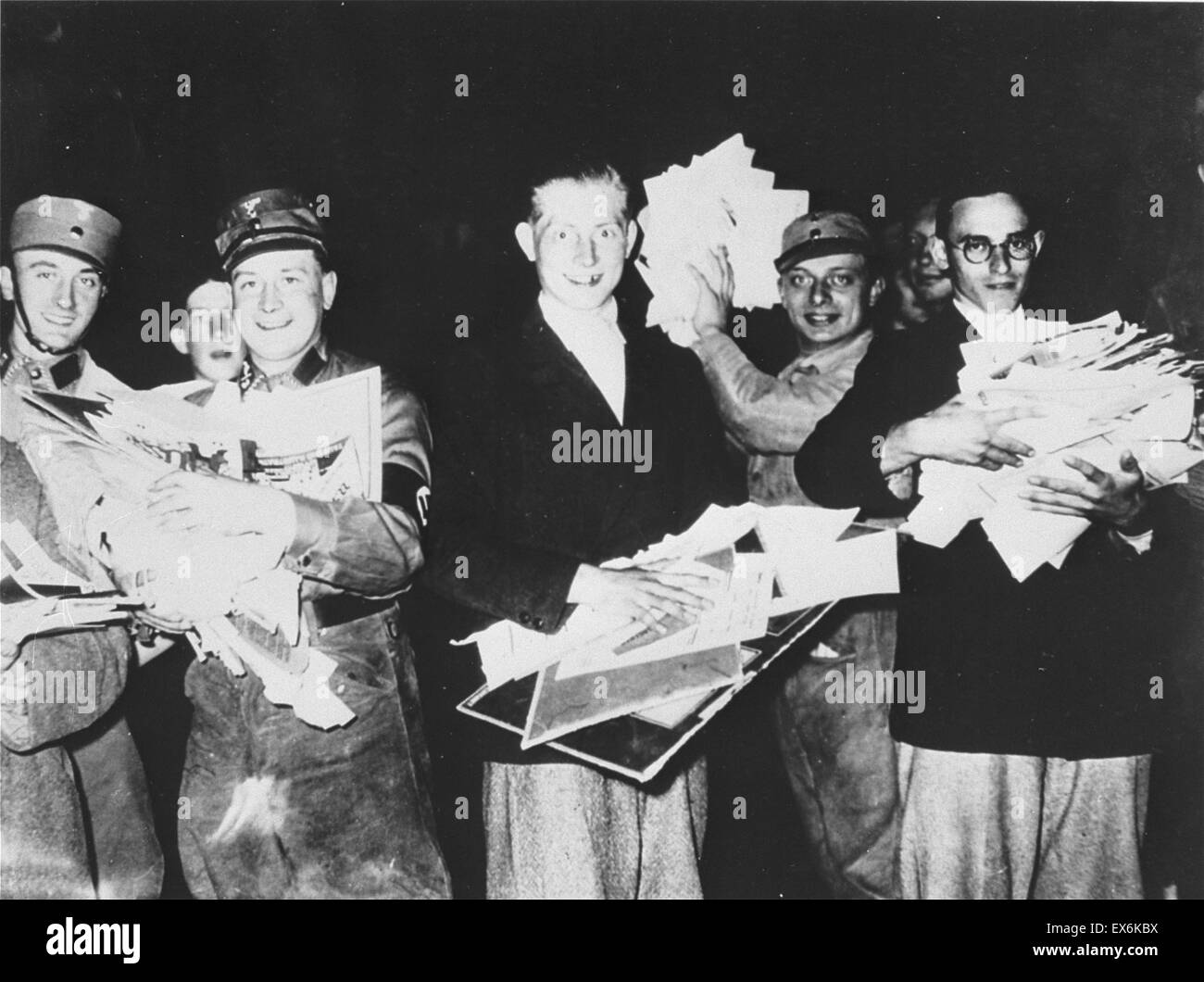 NS-Bücherverbrennung kann in Deutschland 1933 Stockfoto