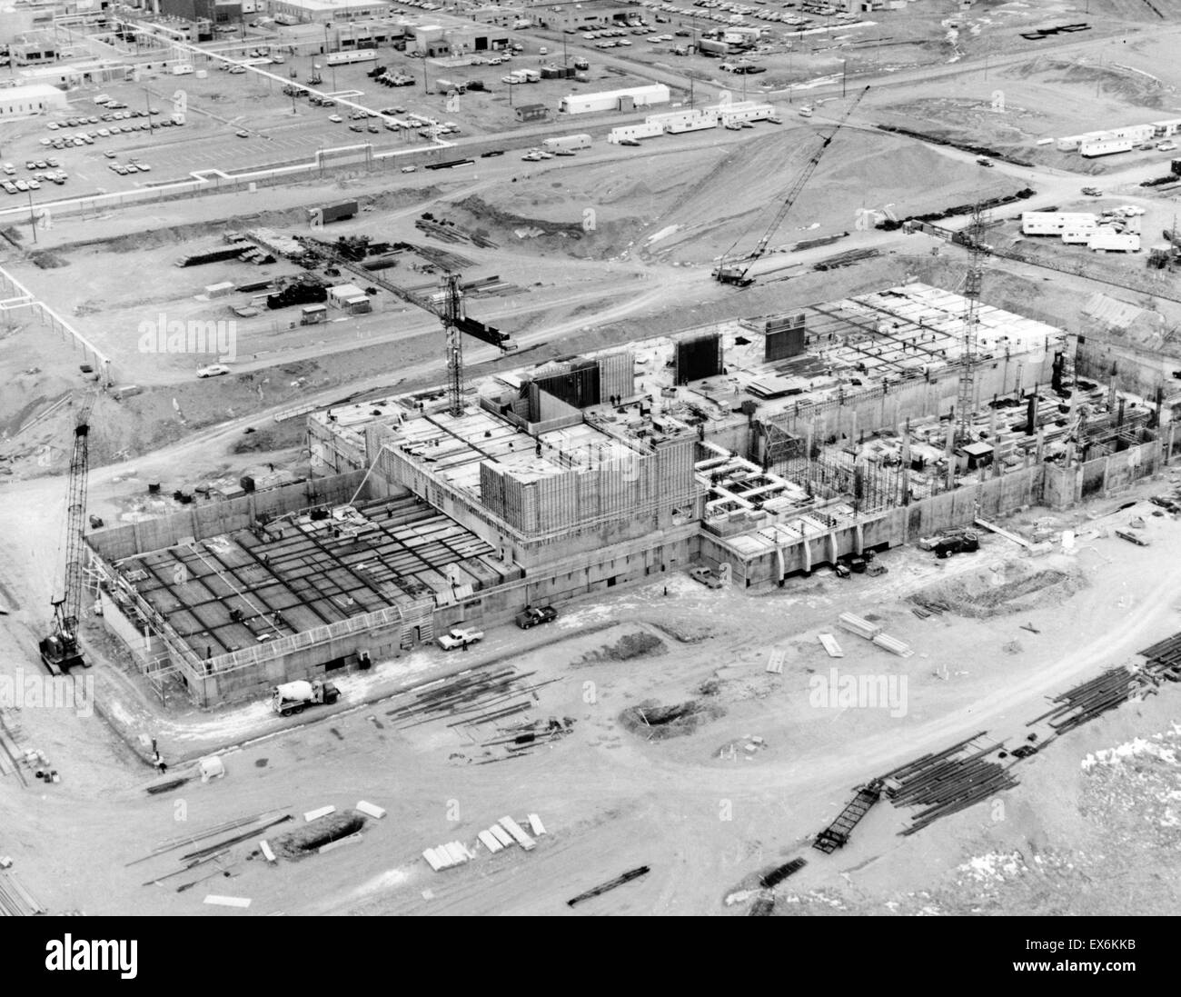 Foto von einem Plutonium-Verwertungsanlage an Emergency Medical Services Facility, Südwest-Ecke des zentralen & dritten Alleen, Golden, Jefferson County, Colorado. Datierte 1973 Stockfoto