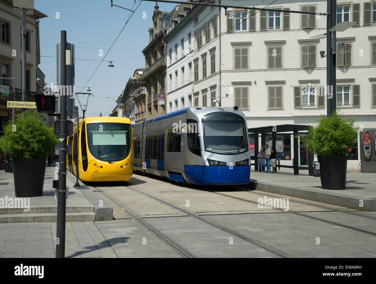 Mulhouse Oberrhein Elsass - Straßenbahnen-1 Stockfoto