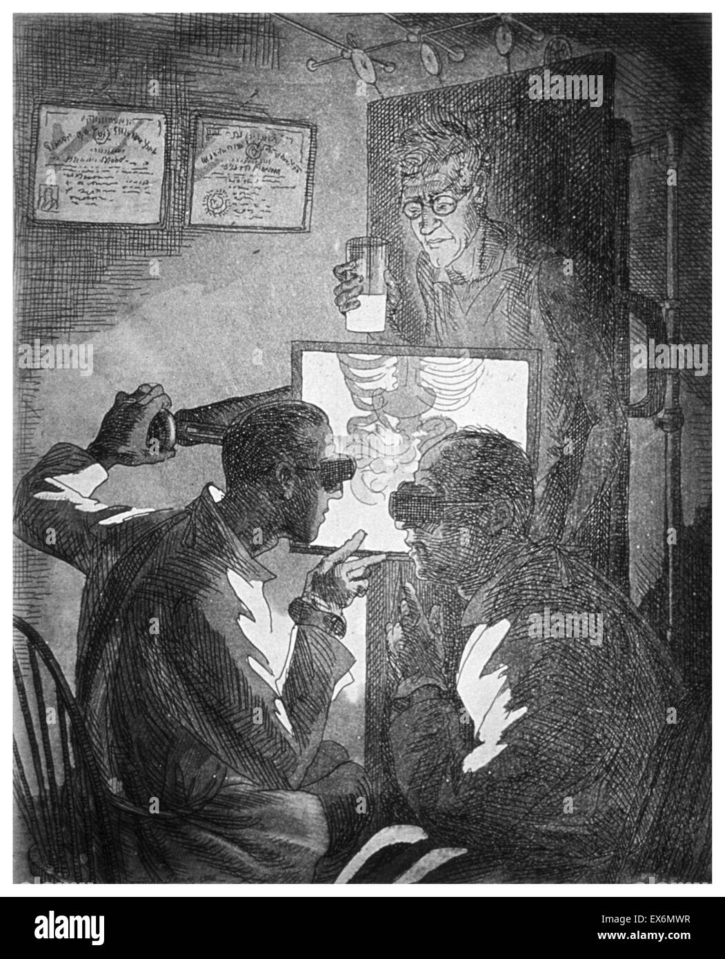 Die Sonographie "1926, Radierung von John Sloan (1871-1951). Stockfoto