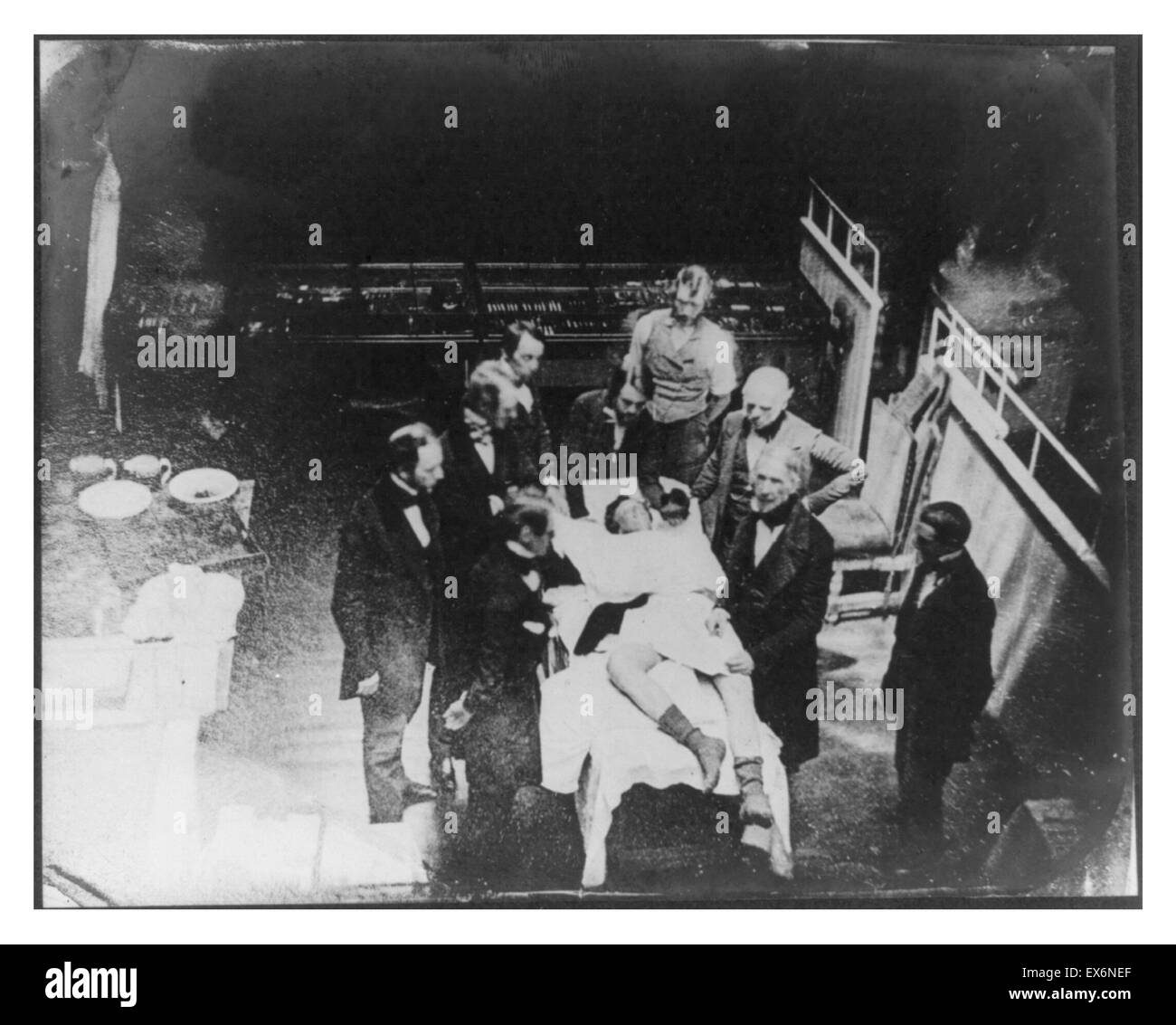 1907-Re-Enactment der Demonstration der Äther Betäubung von W.T.G. Morton am 16. Oktober 1846. OP-Saal des Massachusetts General Hospital, Boston Stockfoto