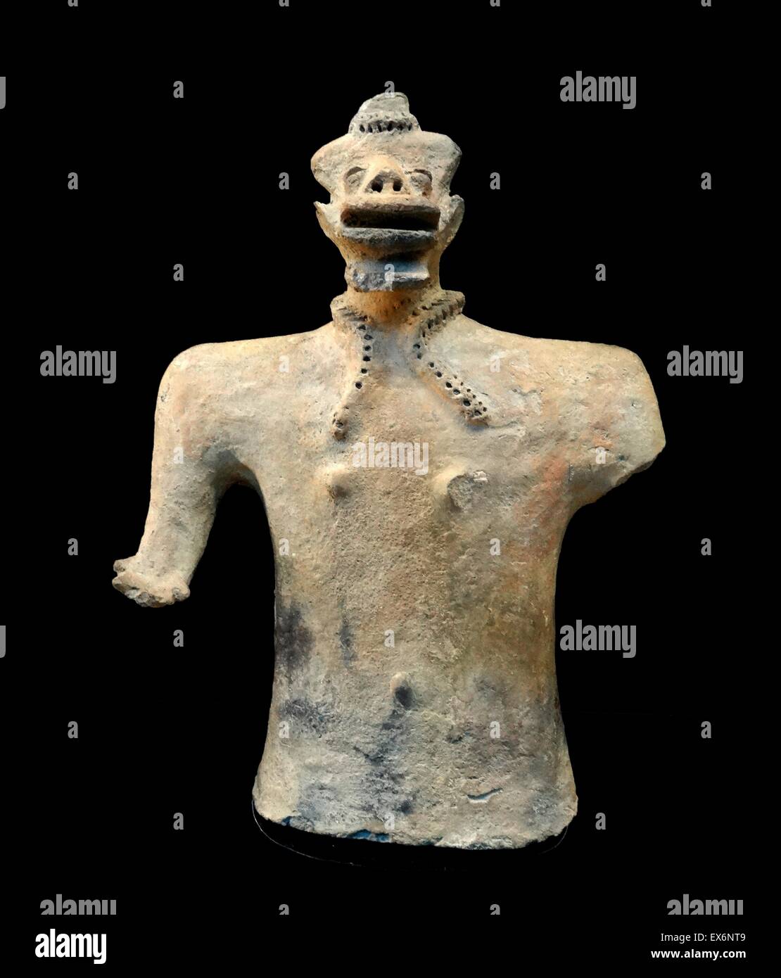 Anthropomorphe Figur aus dem Tschad, Zentralafrika. Vom 9. Jahrhundert v. Chr. Stockfoto