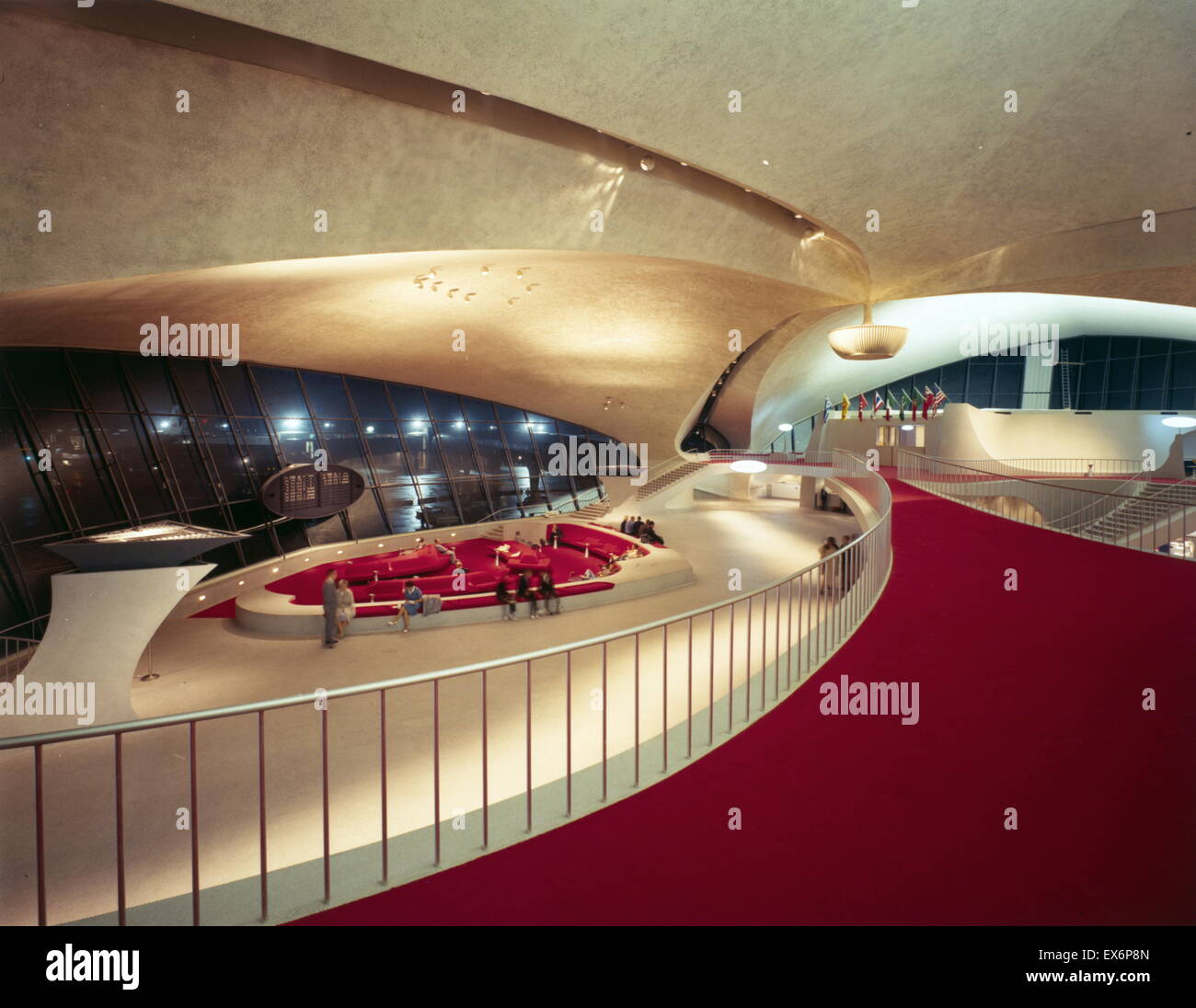 Trans World Airlines Terminal, Kennedy (ursprünglich Idlewild) Flughafen, New York, New York, 1956-62. Innen: Entworfen von dem Architekten Eero Saarinen, 1910-1961 Stockfoto