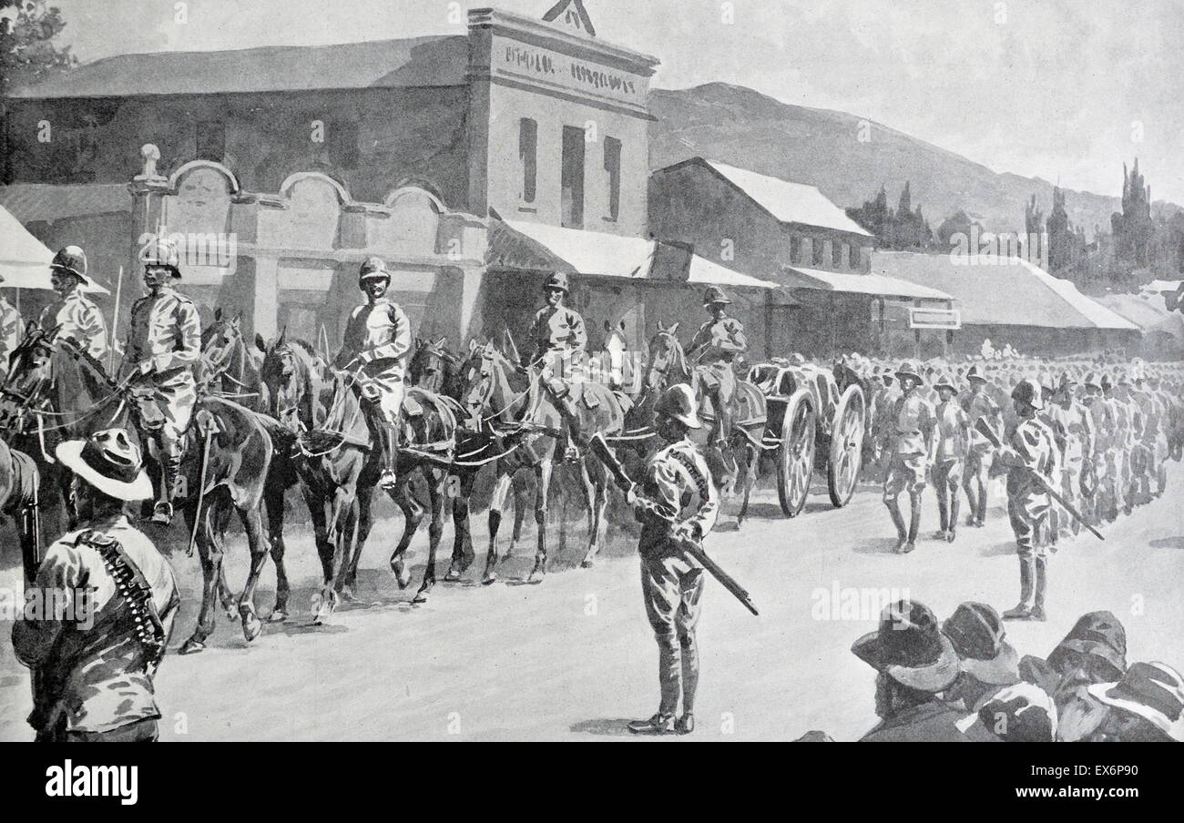 Beerdigung von Prinz Christian Victor von Schleswig-Holstein 1867 – 29 Oktober 1900. Ältester Sohn von Prinzessin Helena, dritte Tochter von Königin Victoria, starb am 29. Oktober 1900 während des Aktivdienstes im Burenkrieg enterische Fieber; Südafrika Stockfoto