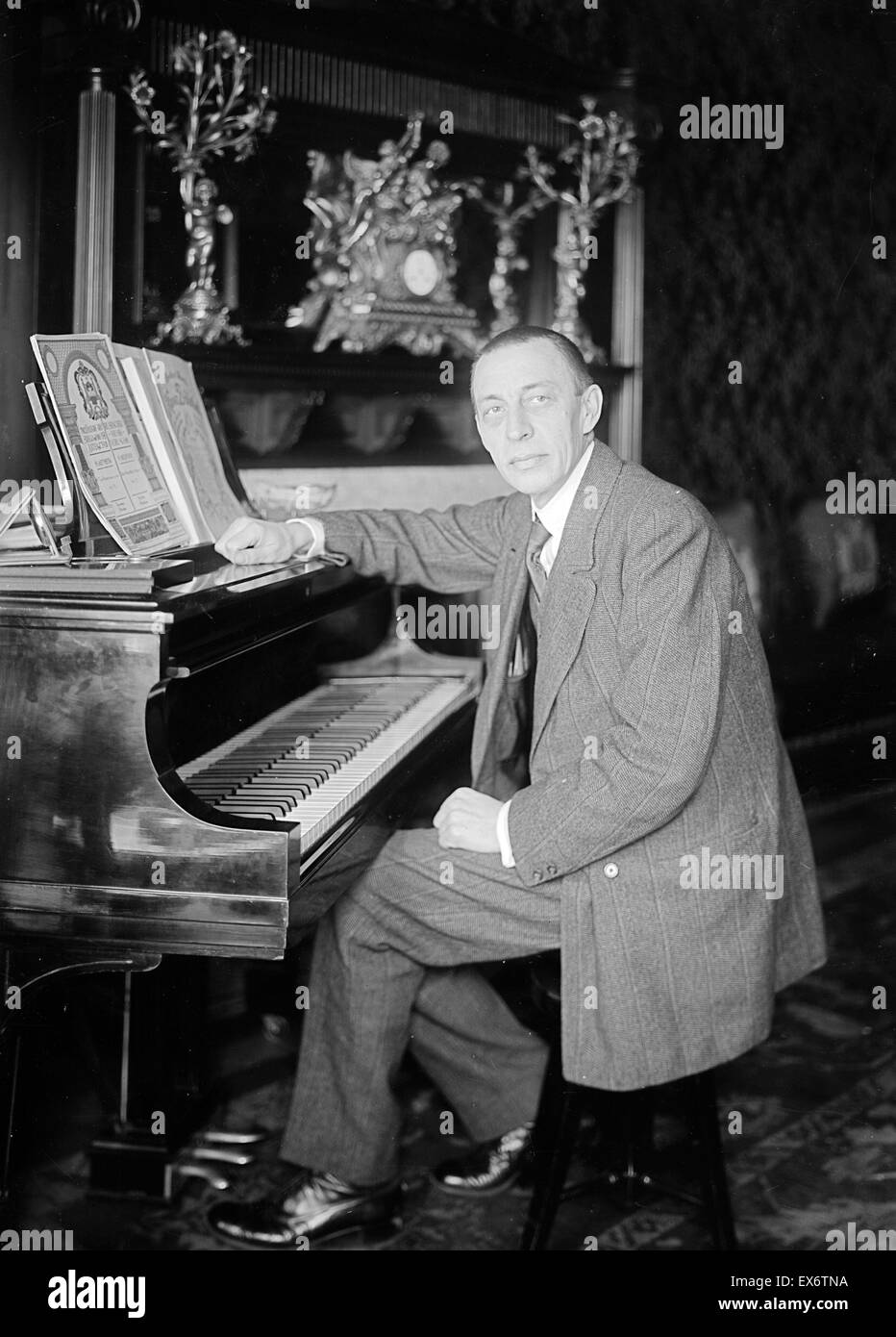 Sergei Vasilyevich Rachmaninow (1873 – 1943). Russischer Komponist, Pianist und Dirigent. Stockfoto