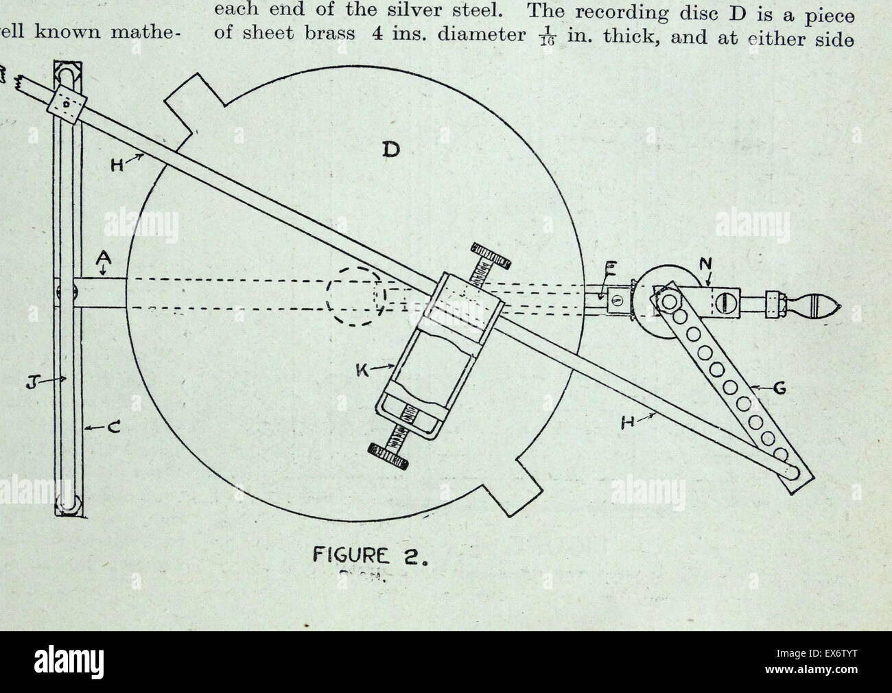 Schematischen Plan für die Herstellung einer Designograph Ziehmaschine 1938 Stockfoto