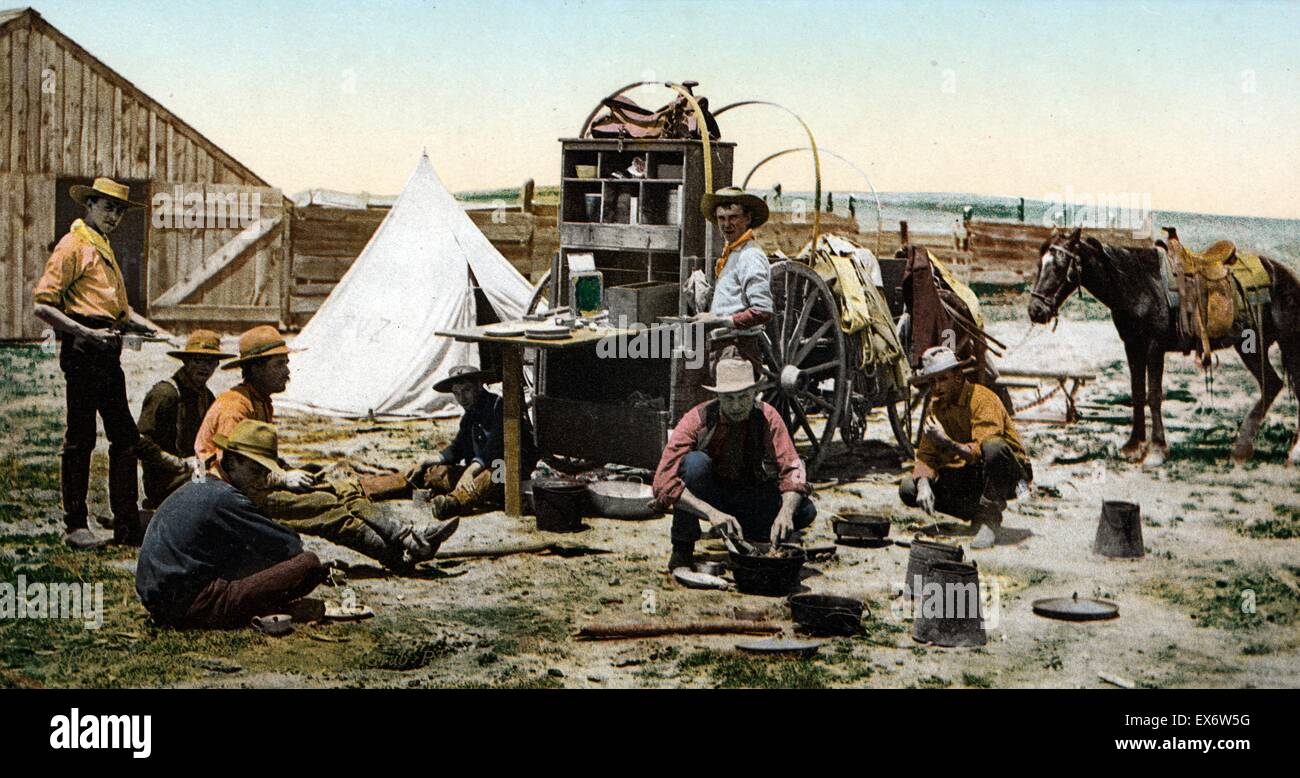 Fotomechanischen Druck von den '' runden '' Grub Haufen auf der Cimarron, Colorado. Datiert 1898 Stockfoto