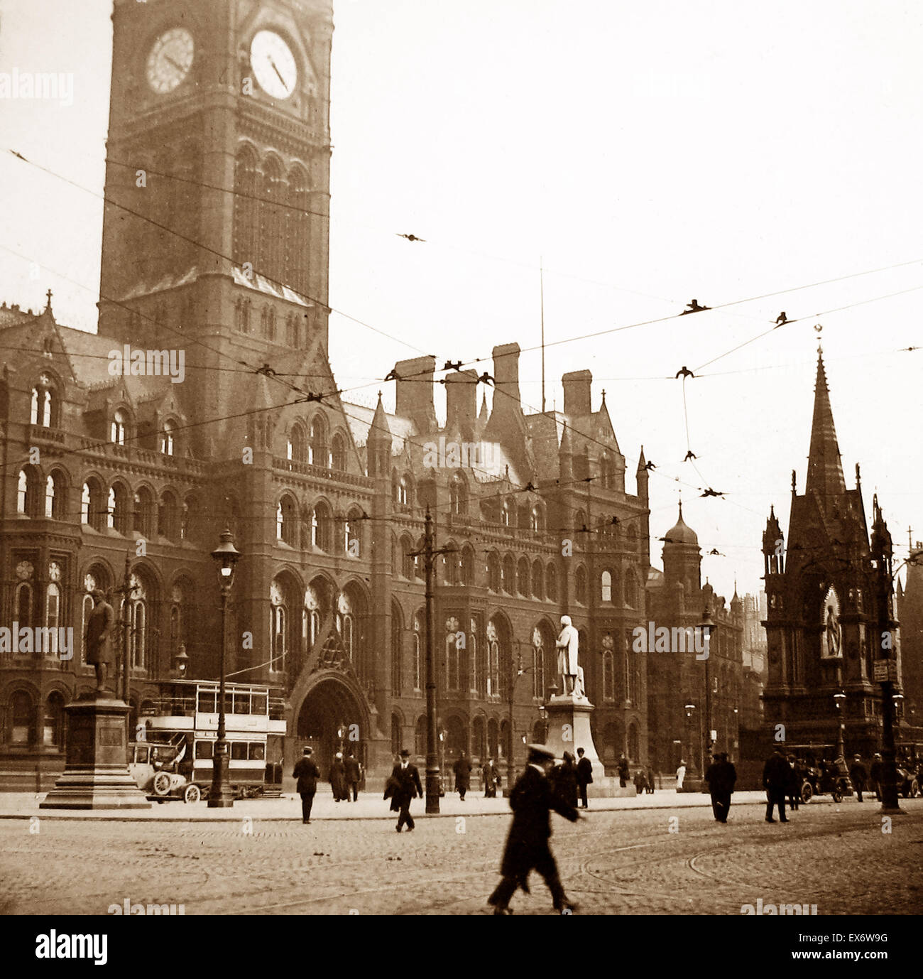 Albert Square, Manchester - 1900 Stockfoto