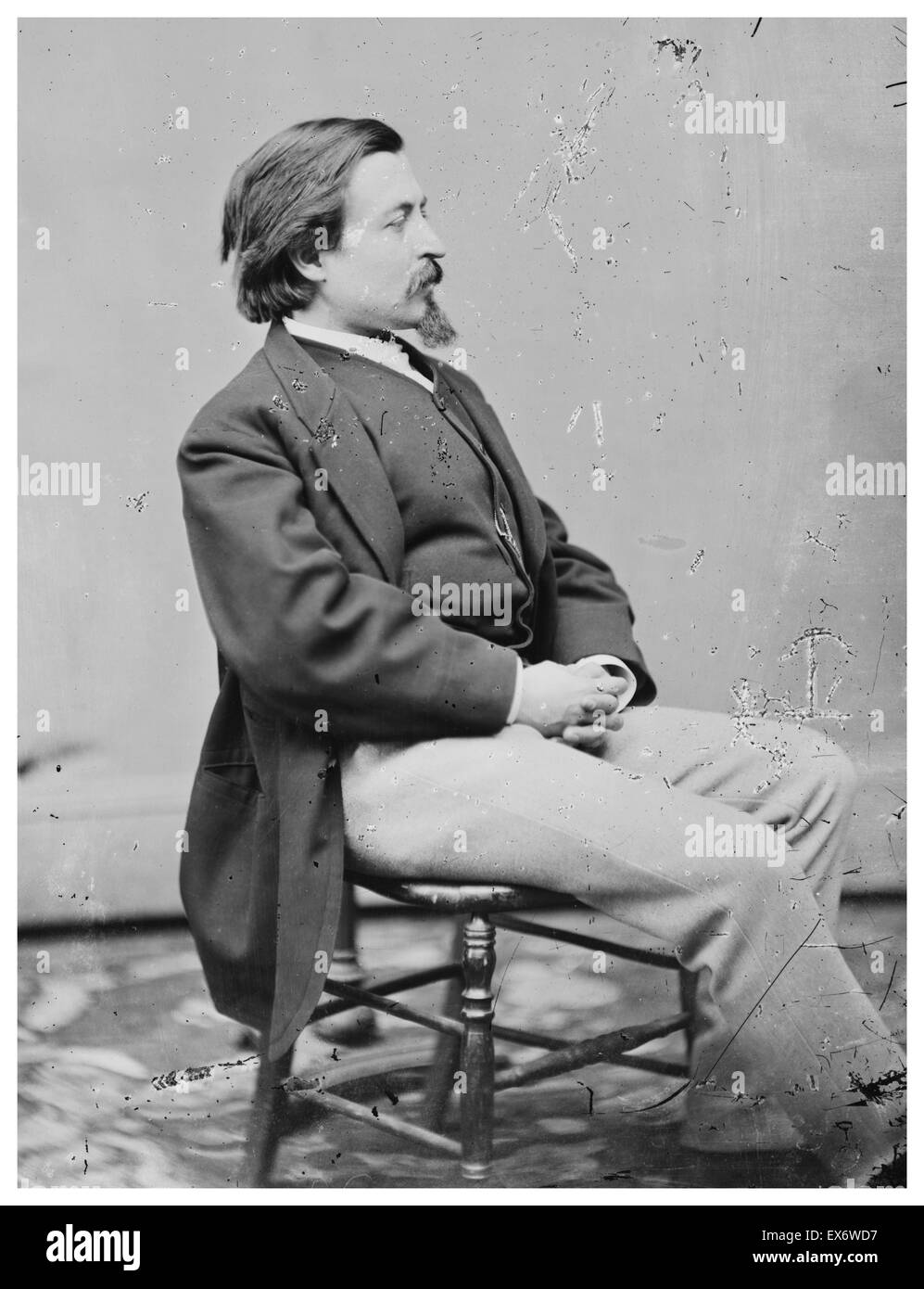 Fotoabzug deutschstämmiger US-amerikanischer Karikaturist Thomas Nast (1840-1902) und Karikaturist. Datiert 1880 Stockfoto