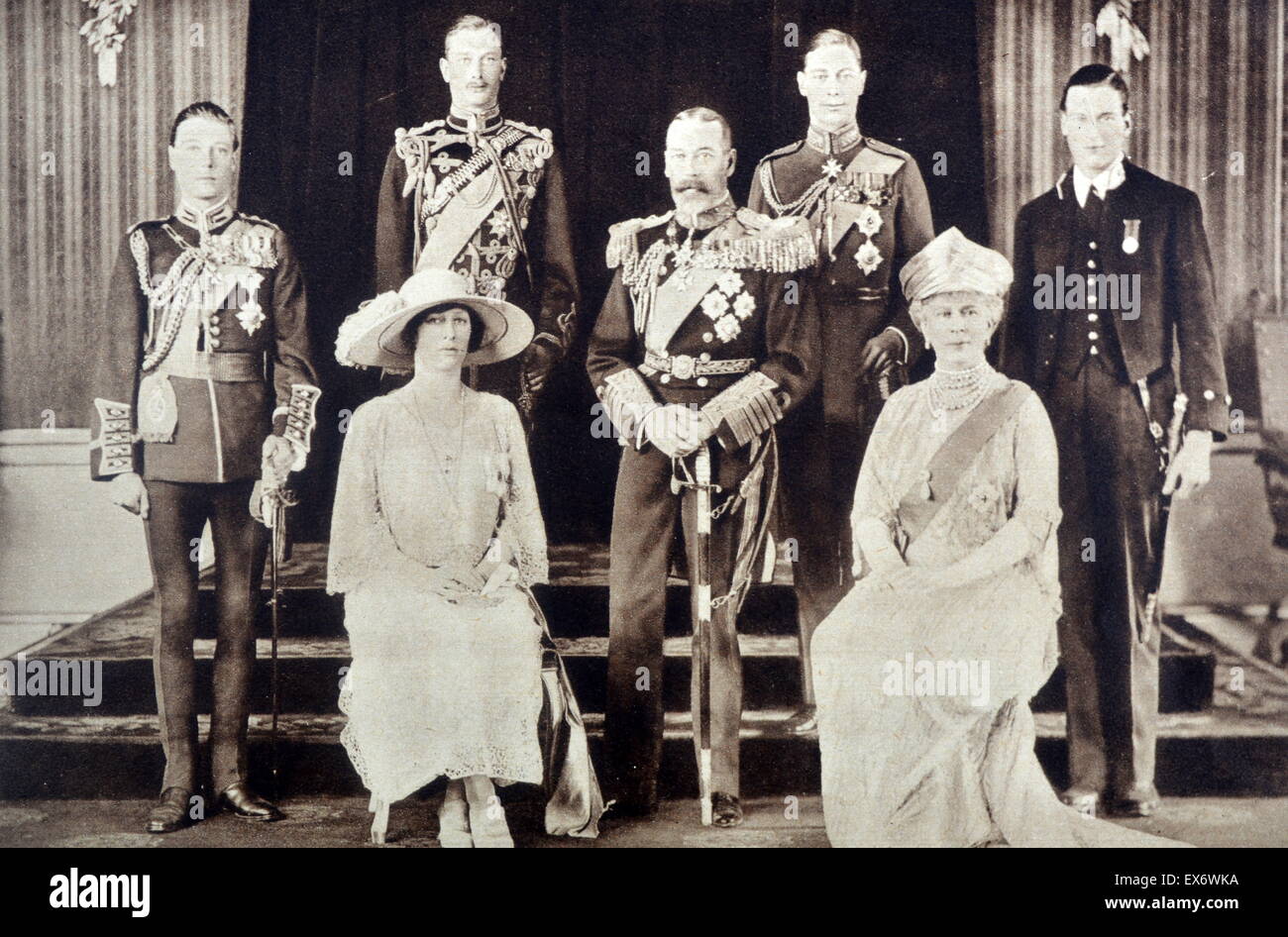 Ehe der zukünftige König George VI von Großbritannien bis Elizabeth Bowes Llyon 1923 Stockfoto