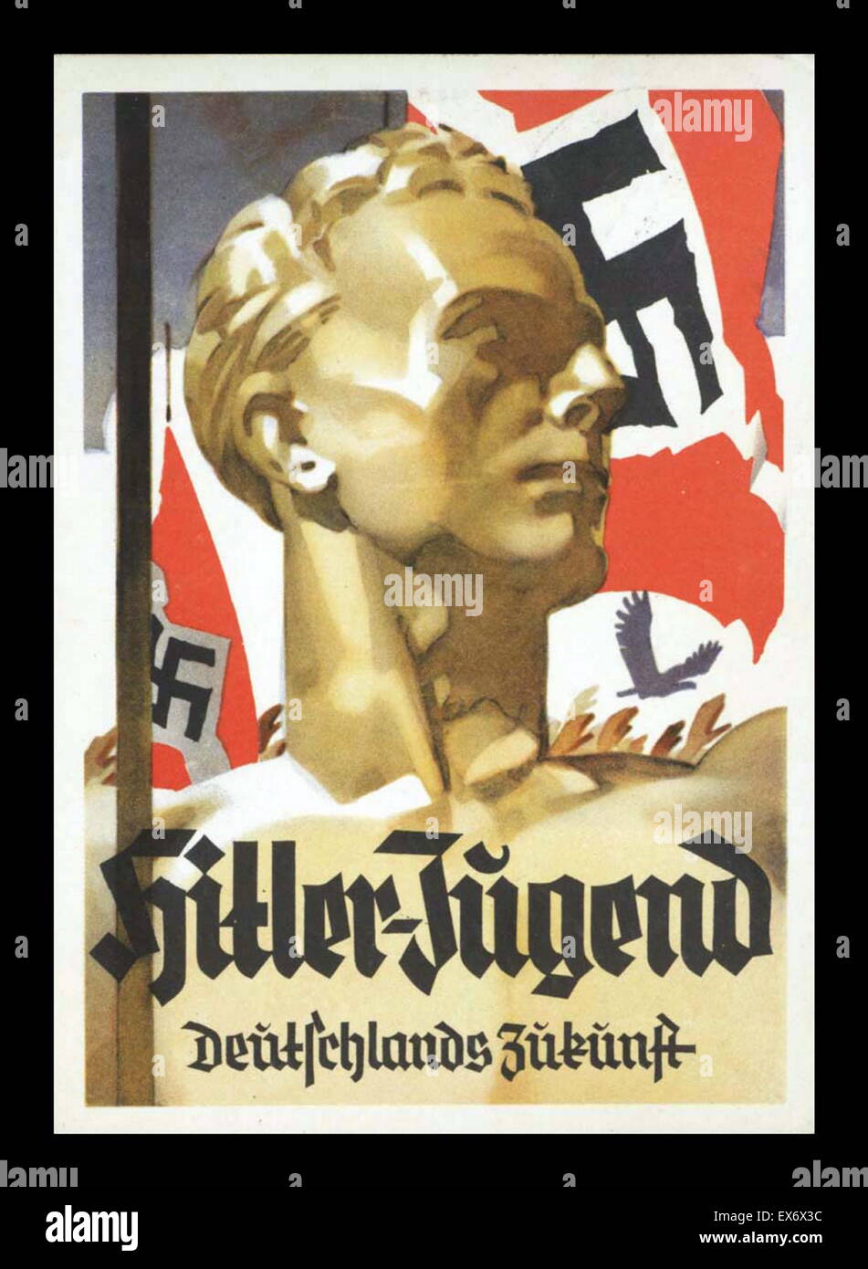 Hitler Jugend Nazi Propaganda Rekrutierung Plakat 1942 Stockfoto