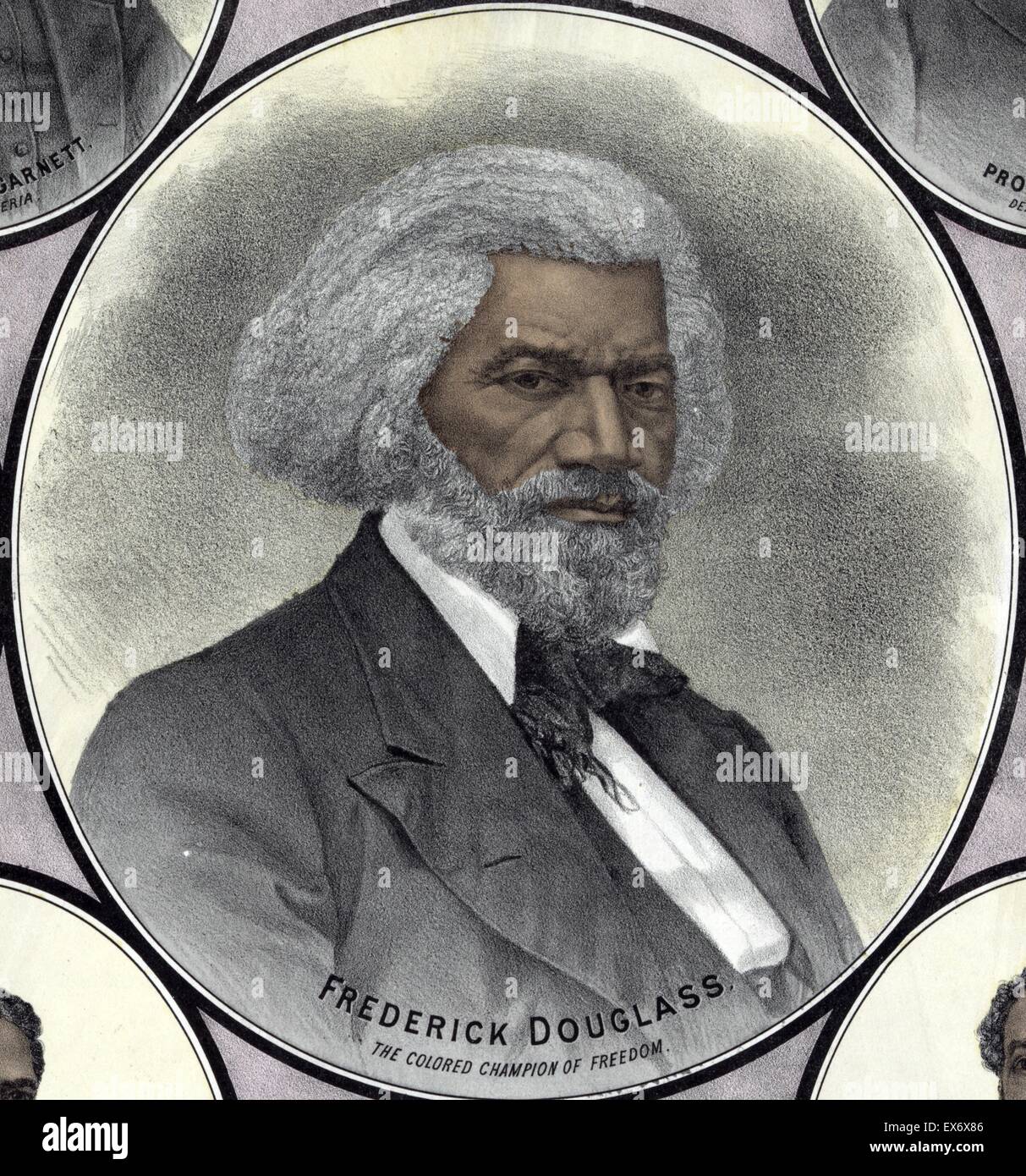Frederick Douglass (geboren Frederick Augustus Washington Bailey, c. Februar 1818 – 20. Februar 1895) war ein US-amerikanischer Sozialreformer, Redner Stockfoto