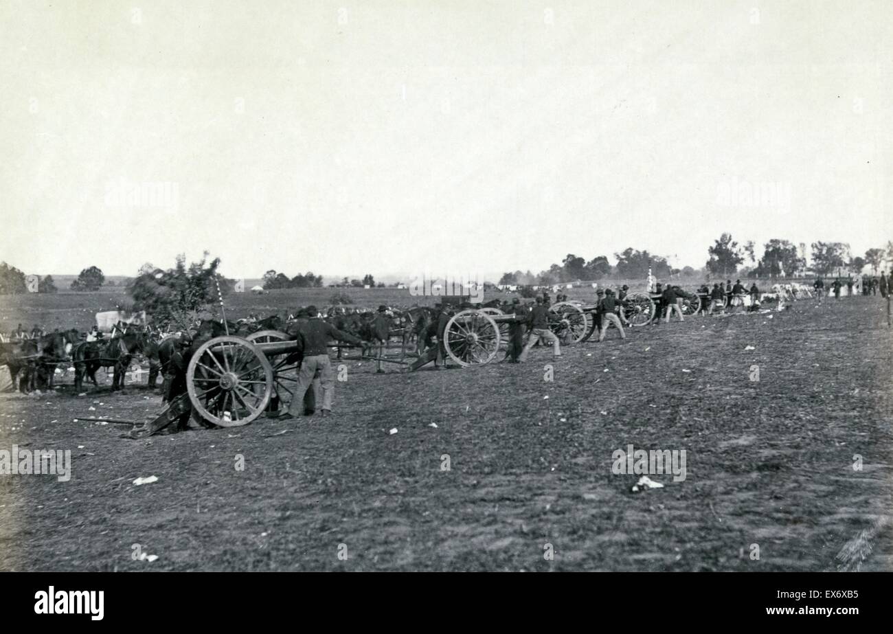 USArtillerie UnionsArmee Artillerie in der Schlacht von