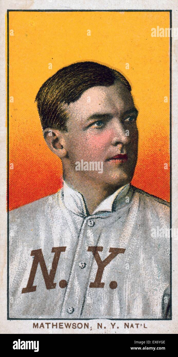 Christy Mathewson, New York Giants, Baseball-Karte Porträt. Sponsor: American Tobacco Company. Stockfoto