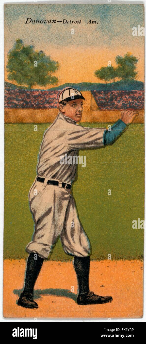 Wild Bill Donovan, Detroit Tigers, Baseball-Karte Porträt. Sponsor: American Tobacco Company. Stockfoto