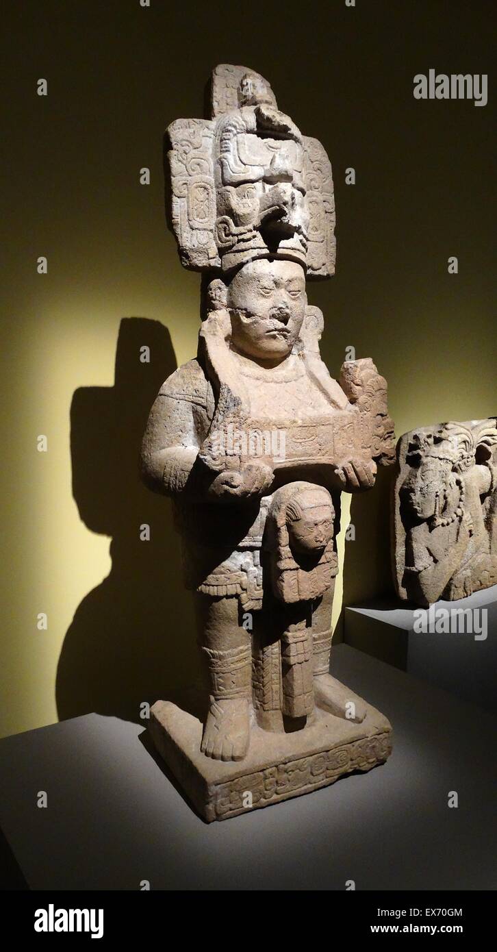 146 Denkmal von der Vertretung der K'inich der 8. Maya-König von Tonina, Chiapas, Mexiko. 787-806 N. CHR. Stockfoto