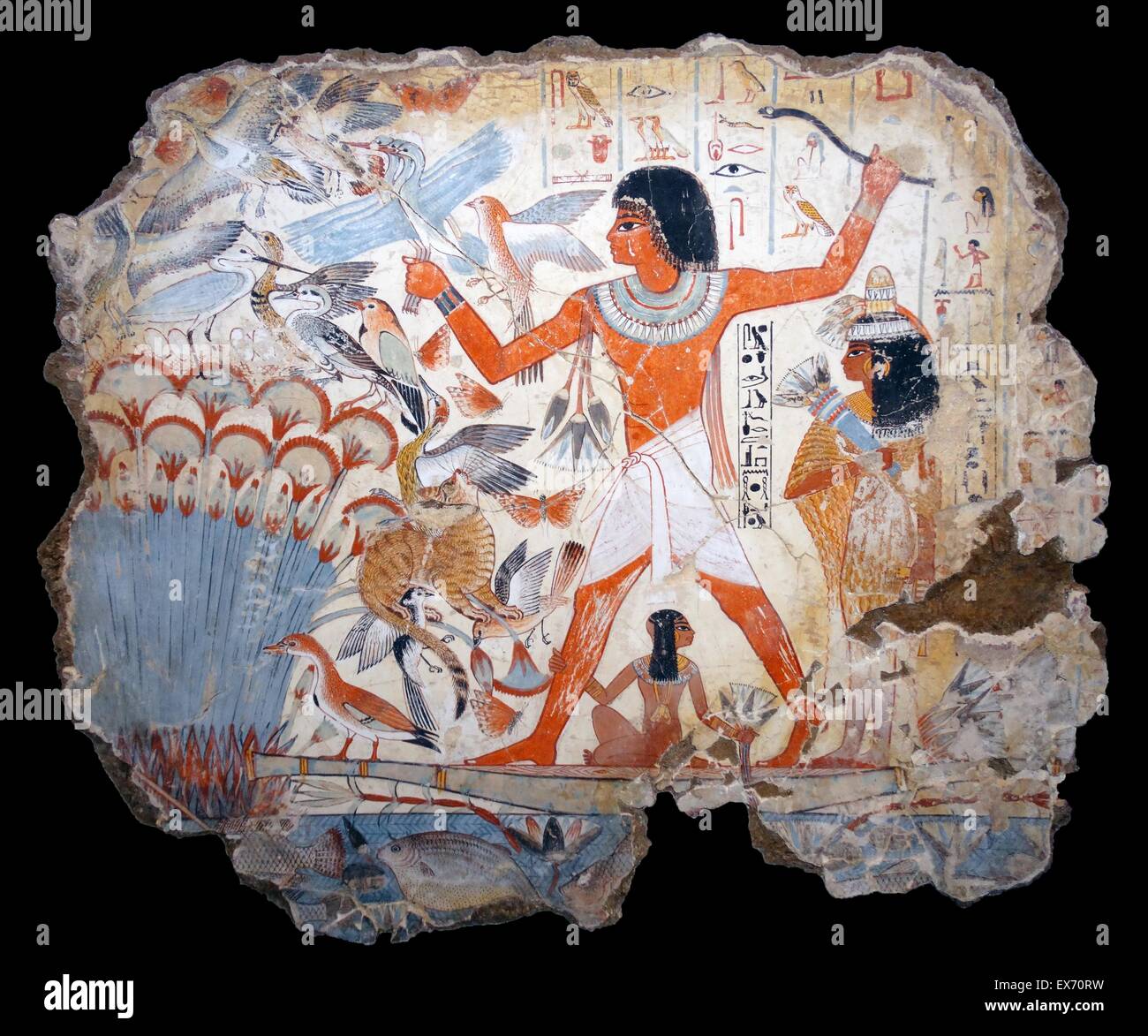 Wall painting tomb of nebamun Fotos und Bildmaterial in hoher