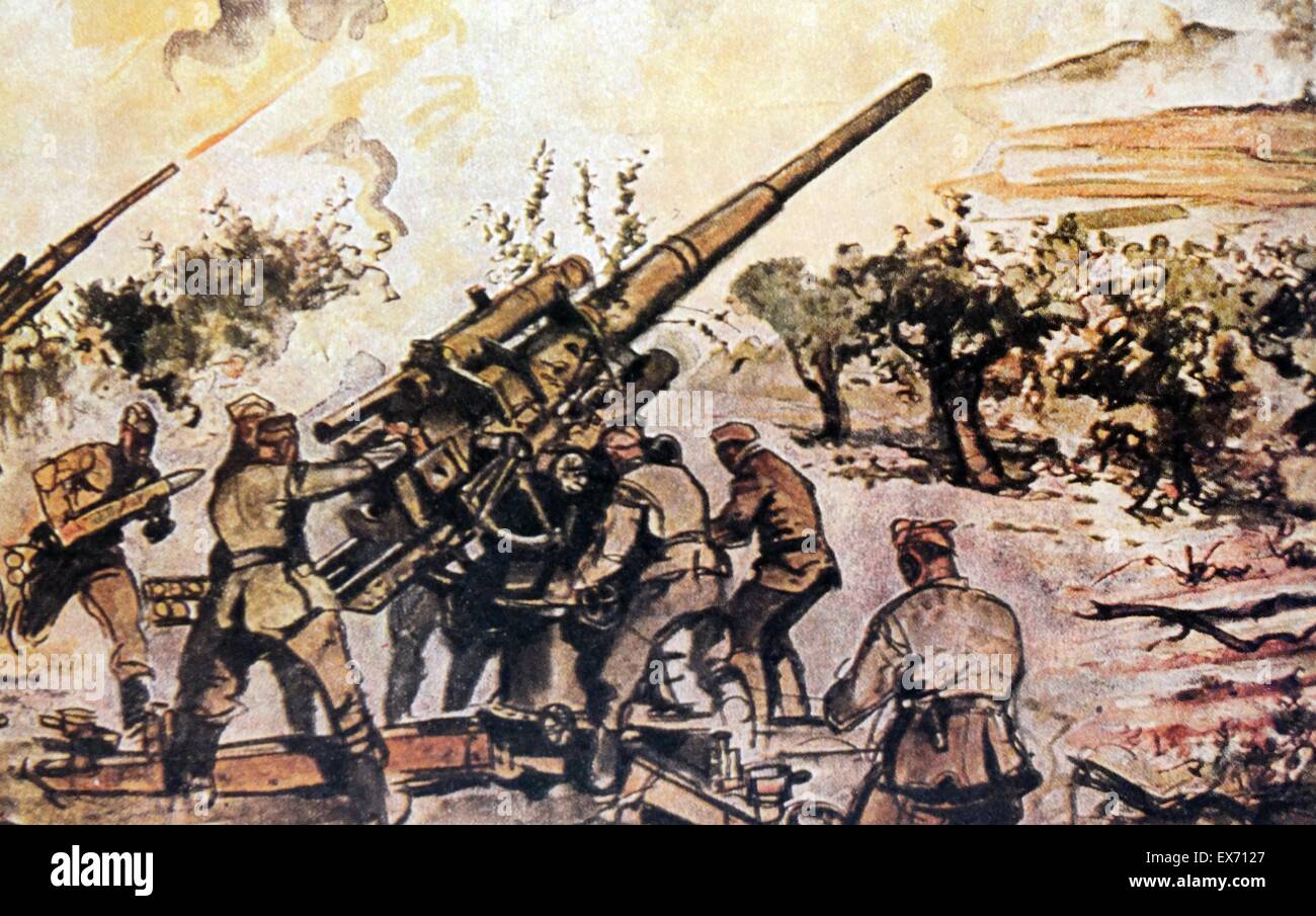 Deutschen Aufklärungsgruppe siehe 88 (AS / 88), ein Flak-Artillerie-Gruppe in Aktion während des spanischen Bürgerkrieges Stockfoto