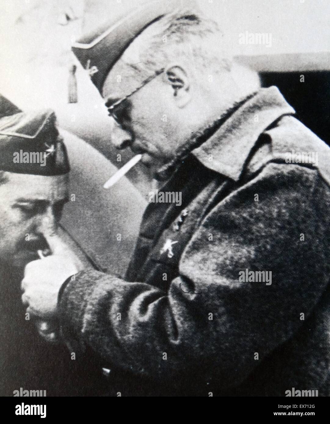 Juan Yagüe y Blanco, spanischer Offizier und (1891 –1952) während des spanischen Bürgerkrieges in die nationalistische Seite. Er wurde bekannt als "The Butcher von Badajoz", weil er Tausende getötet, darunter verwundete Männer im Krankenhaus bestellt. Stockfoto