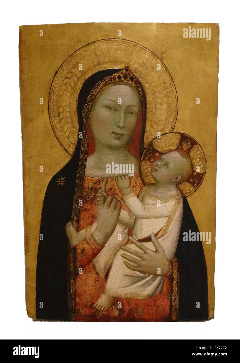 Bernardo Daddi 1312 – 1348. Jungfrau und Kind 1340-1345. Tempera und vergoldet mit Blattgold auf Holz Stockfoto