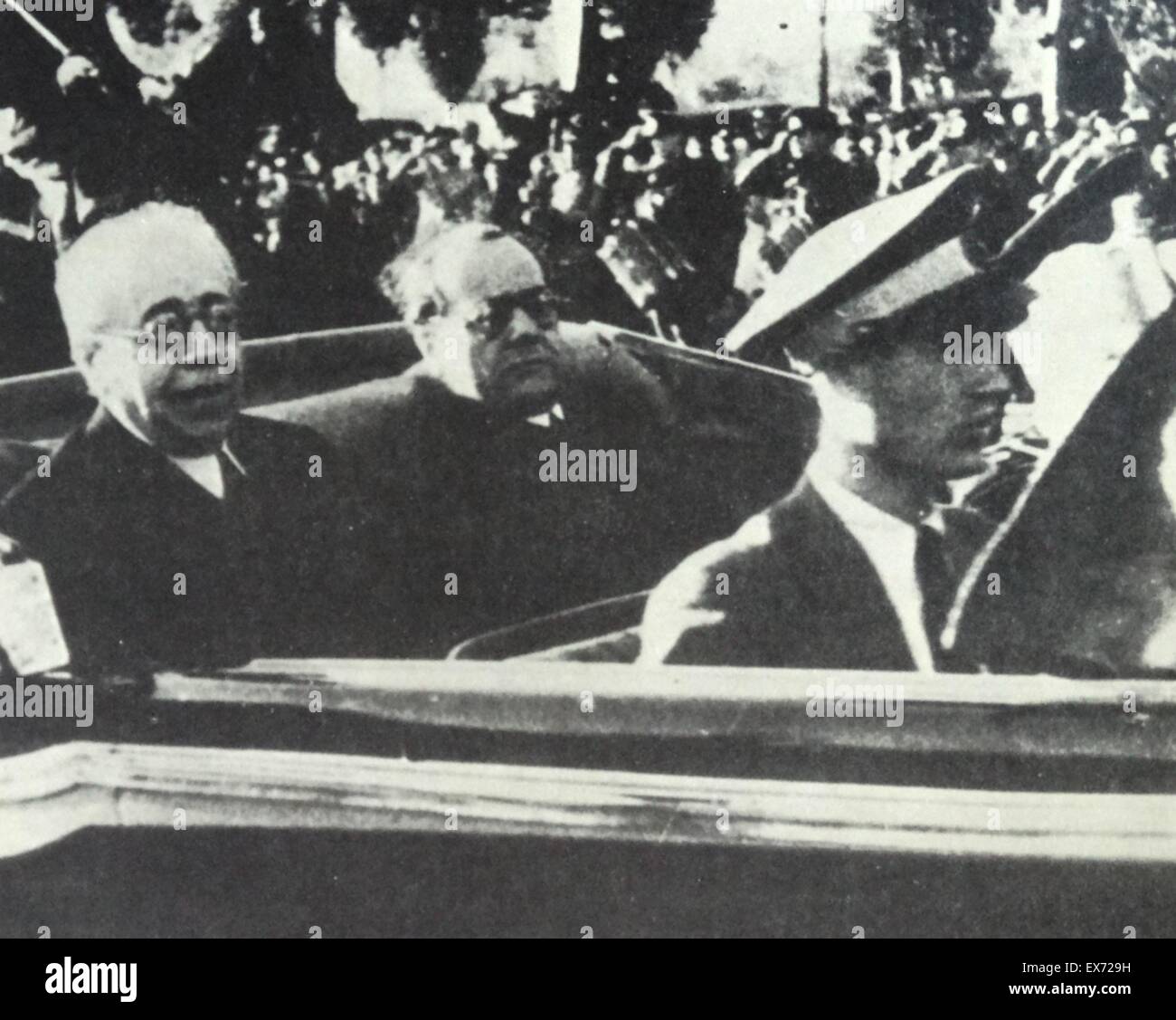 Republikanische Politiker, Manuel Azana und Juan Negrín während des spanischen Bürgerkriegs Stockfoto