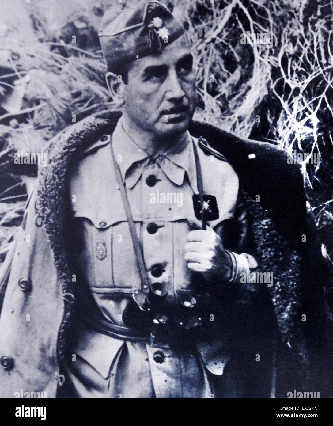 Rafael García Valiño (1898 – 1975) spanischer general, die der ersten Division von Navarra, befahl, kämpfte er in Teruel und in der Kampagne von Aragon die republikanische Zone in zwei schneiden. Stockfoto