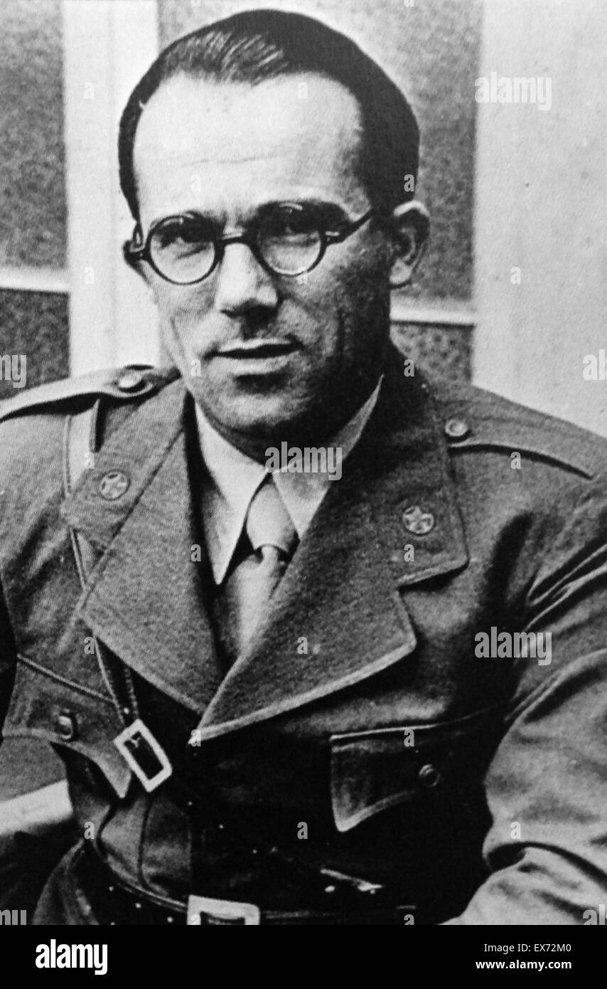 Bibiano Fernandez Osorio y Tafall (1902-1990), spanischer Politiker und intellektuelle. Im Jahre 1938 ernannt als Generalkommissar der Armeen der Republik während des spanischen Bürgerkrieges Stockfoto