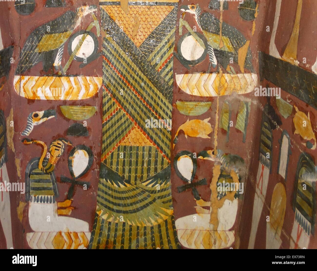 Holzsarg eines Adligen (ca. 1069-945 v. Chr., zwanzig - erste Dynastie von Ägypten) Stockfoto