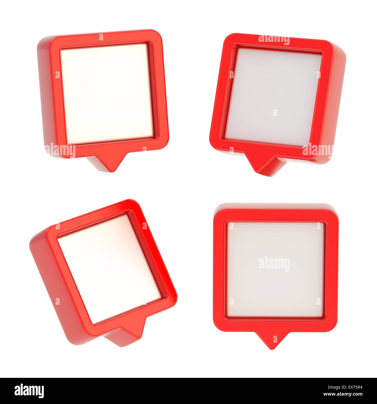 Geo-Tag-Button-Element isoliert Stockfoto