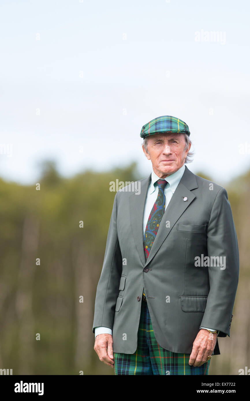 Sir Jackie Stewart an der Barry Buddon Shooting Centre bei den Commonwealth Games in Carnoustie, Schottland am 29. Juli 2014. Stockfoto