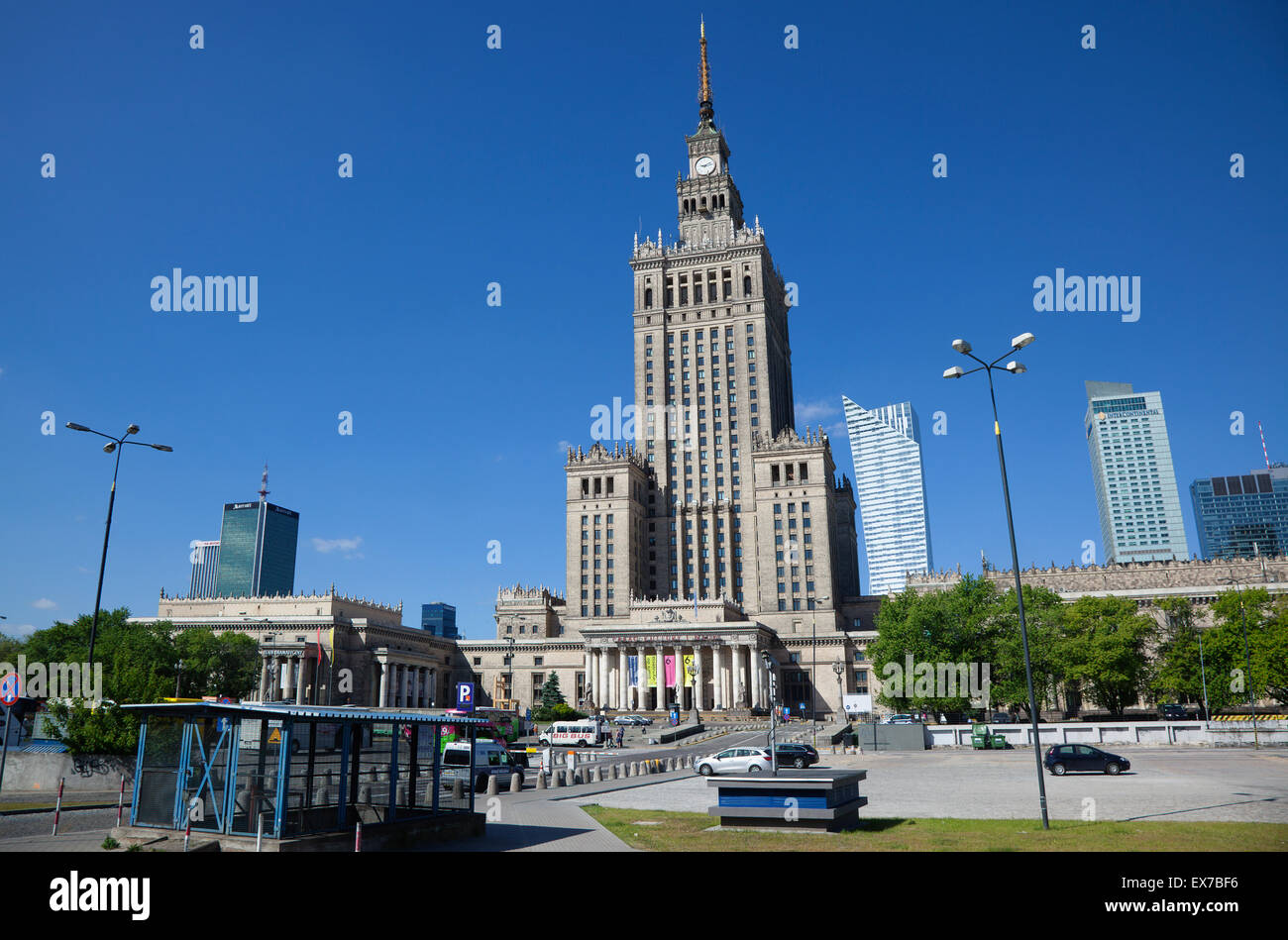 Polen, Warschau, Centrum, Palast der Kultur und Wissenschaft, ein Geschenk von Russland im Jahre 1955. Stockfoto