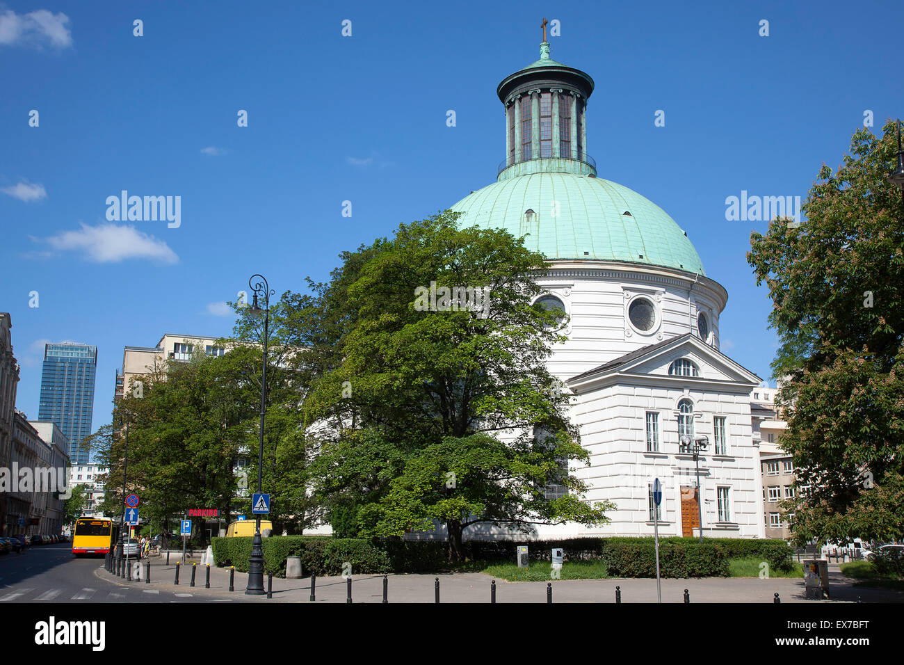 Polen, Warschau, Mazowiecka Palc Stanislawa, die evangelische Dreifaltigkeitskirche. Stockfoto