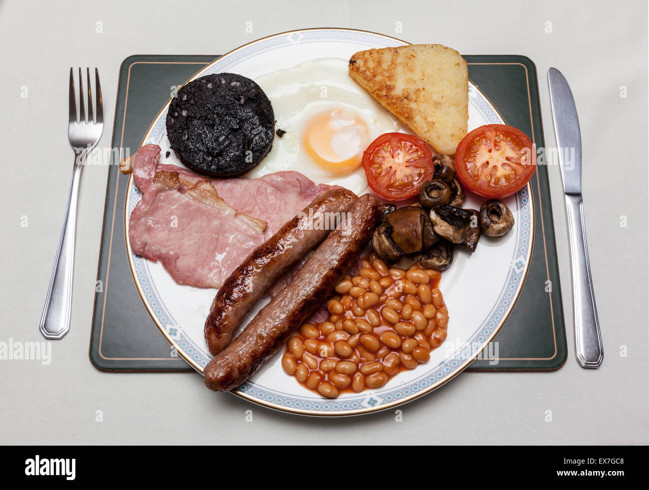 Komplettes englisches Frühstück Stockfoto