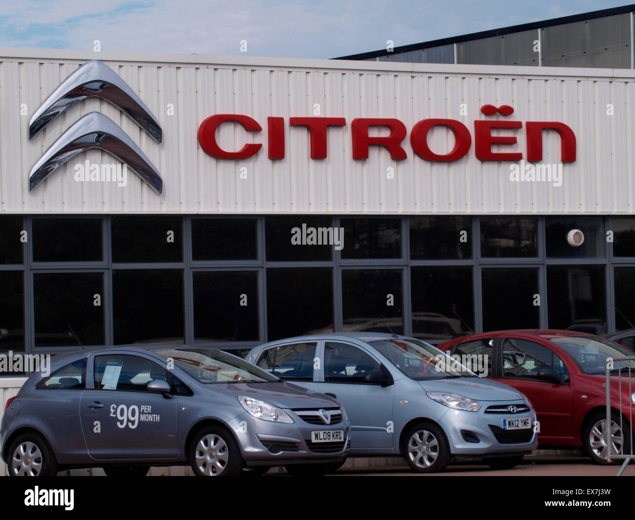 Citroen Autohaus, langen Rock, Penzance, Cornwall, UK Stockfoto